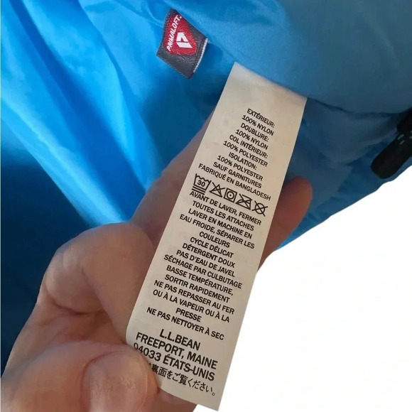 LL Bean Womens Rugged Ridge Parka Coat Jacket Waterproof Primaloft XL Blue - Picture 8 of 16